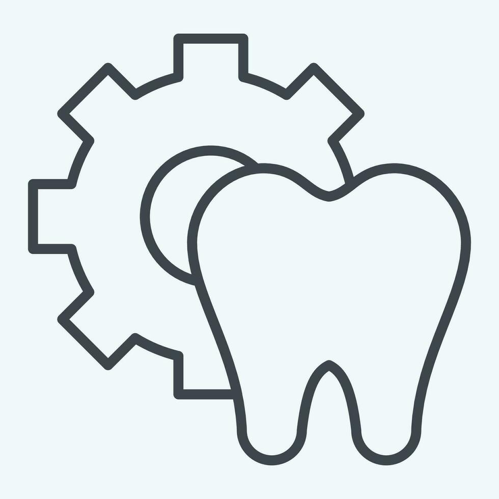 Icon Dental Services. related to Dental symbol.line style. simple design editable. simple illustration vector