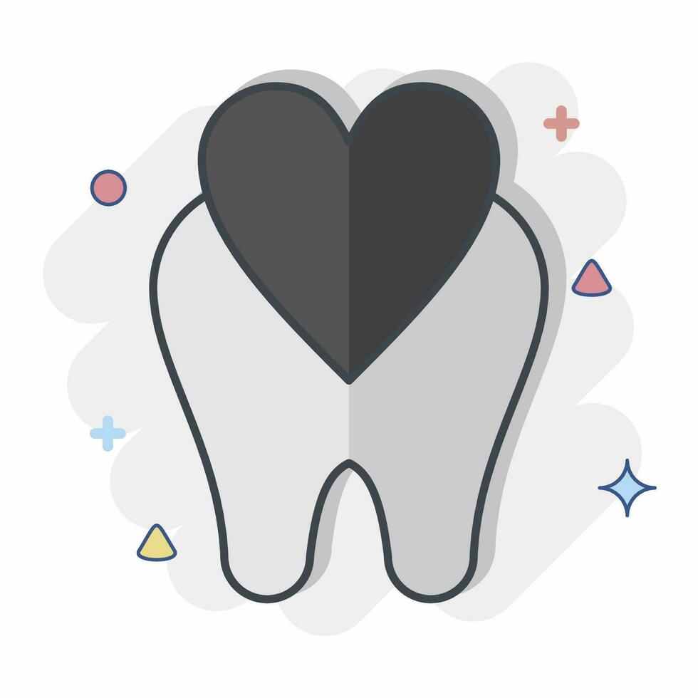 Icon Dental Care. related to Dental symbol. comic style. simple design editable. simple illustration vector