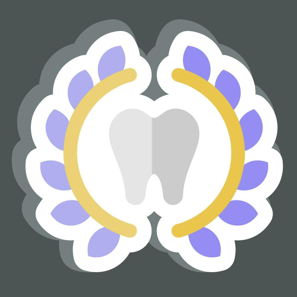 Sticker Braces. related to Dental symbol. simple design editable. simple illustration vector