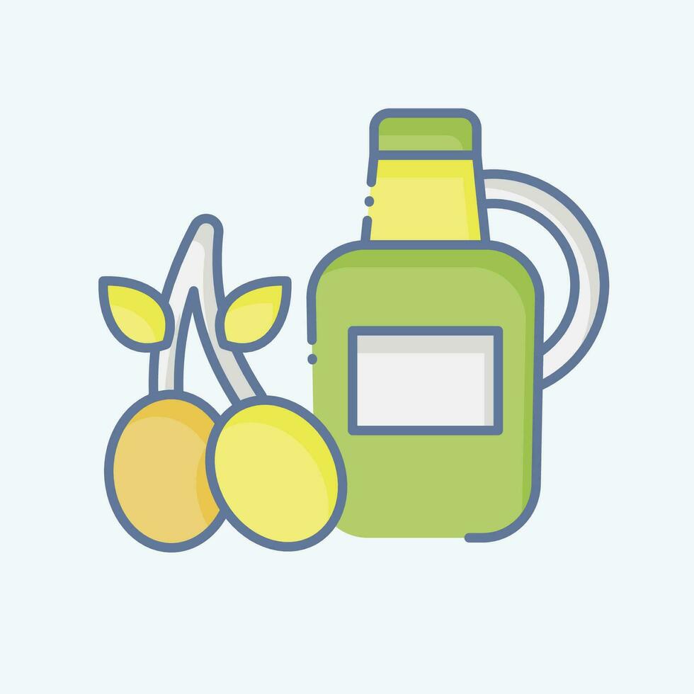 Icon Olive Oil. related to Spain symbol. doodle style. simple design editable. simple illustration vector
