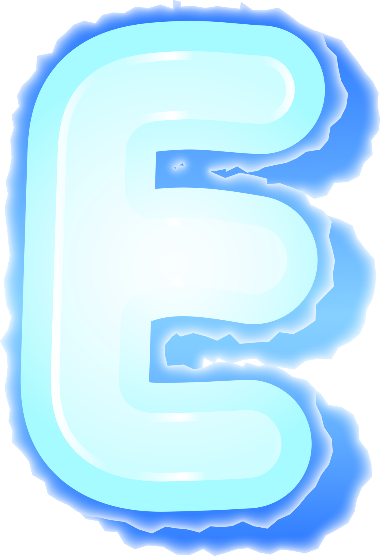 Icy Alphabet Letter E 36272805 PNG