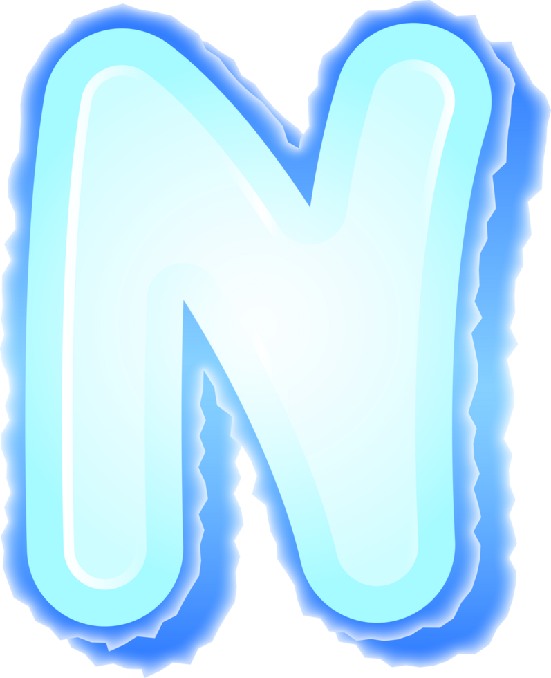 Icy Alphabet Letter N png