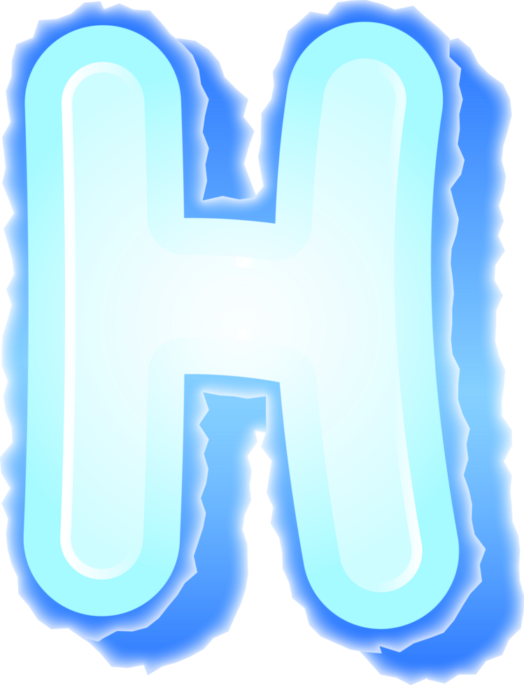 Icy Alphabet Letter H png