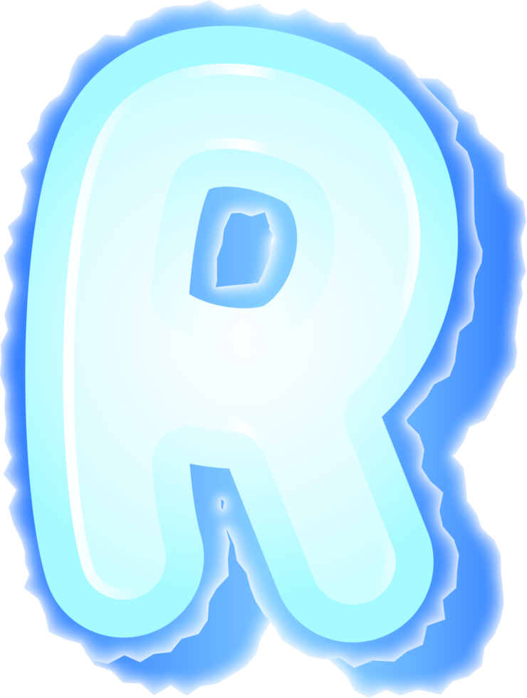 Icy Alphabet Letter R png
