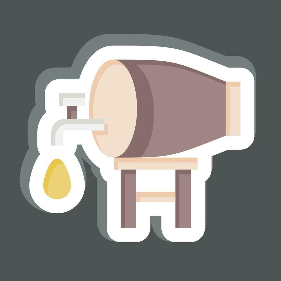 Sticker Wine Making. related to Spain symbol. simple design editable. simple illustration vector