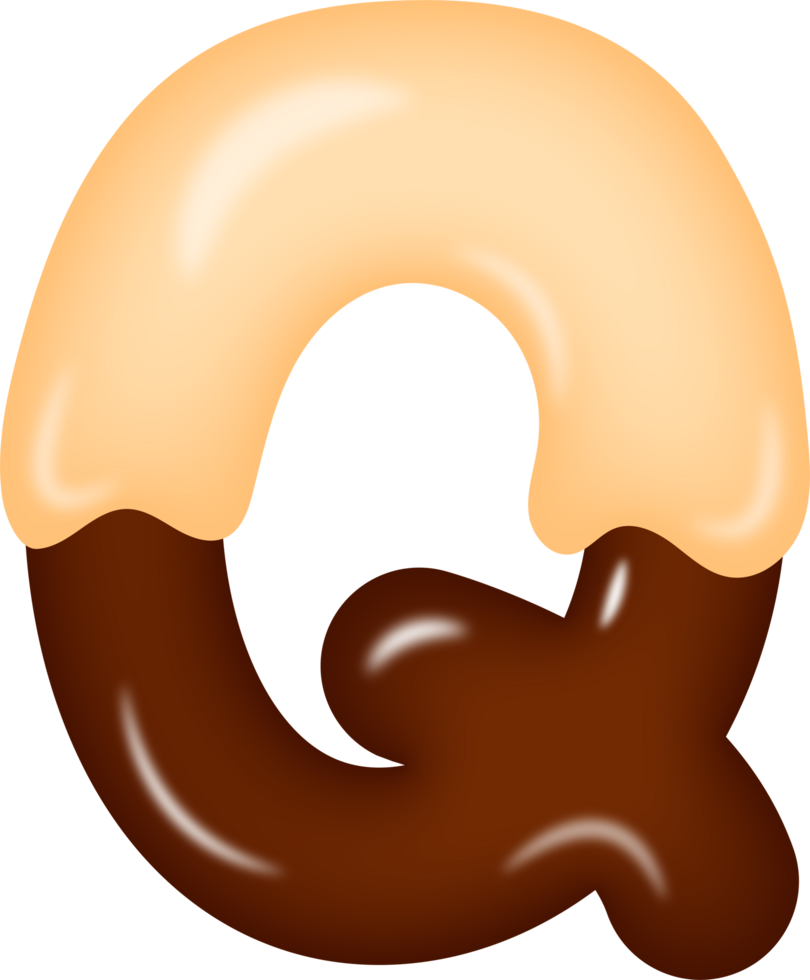 Ice Cream Chocolate Alphabet  Letter Q png