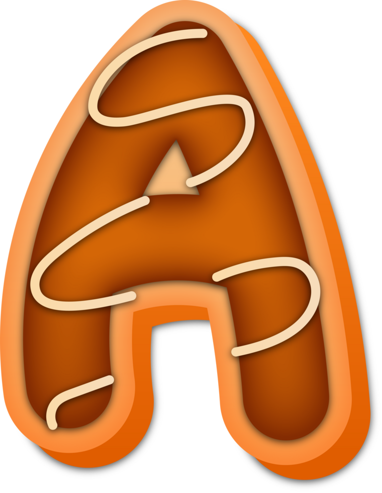 Cookie Alphabet Letter A png