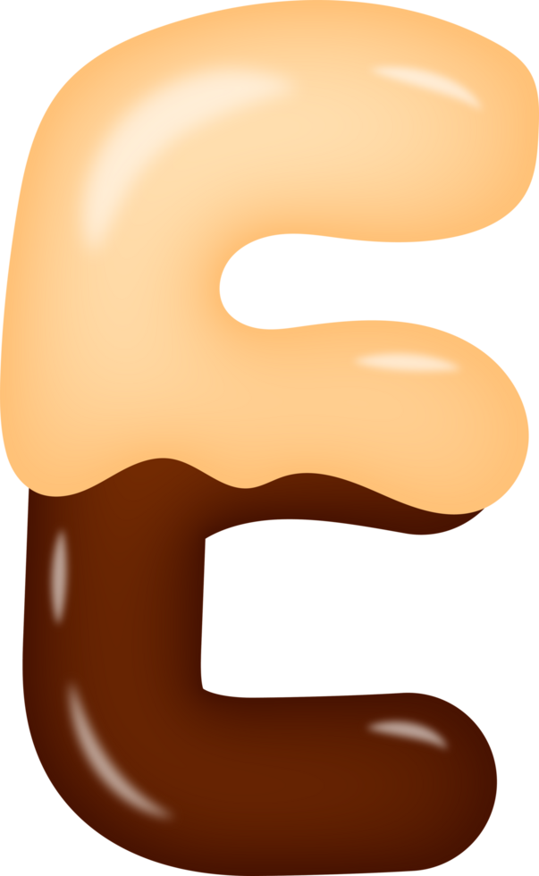 Ice Cream Chocolate Alphabet  Letter E png