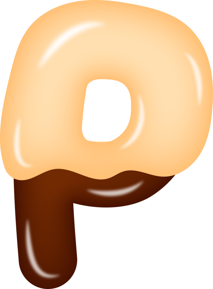 Ice Cream Chocolate Alphabet  Letter P png