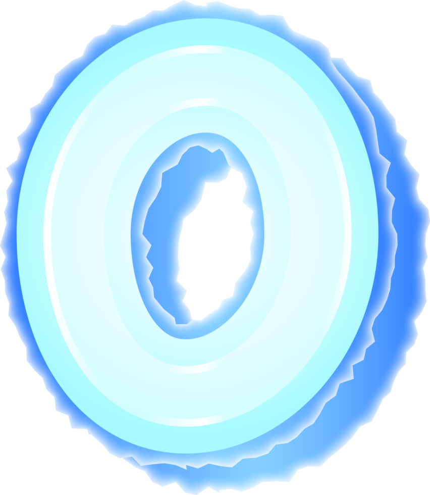 Icy Alphabet Letter O png