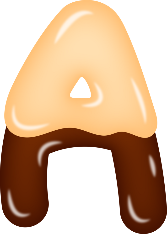 Ice Cream Chocolate Alphabet  Letter A png