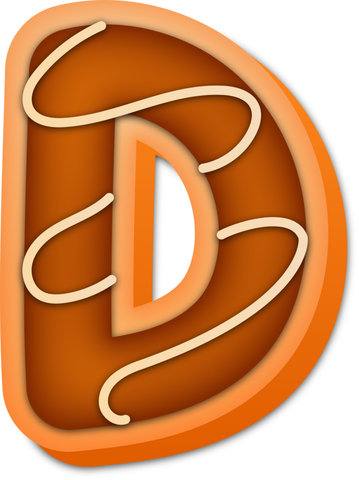 Cookie Alphabet Letter D png