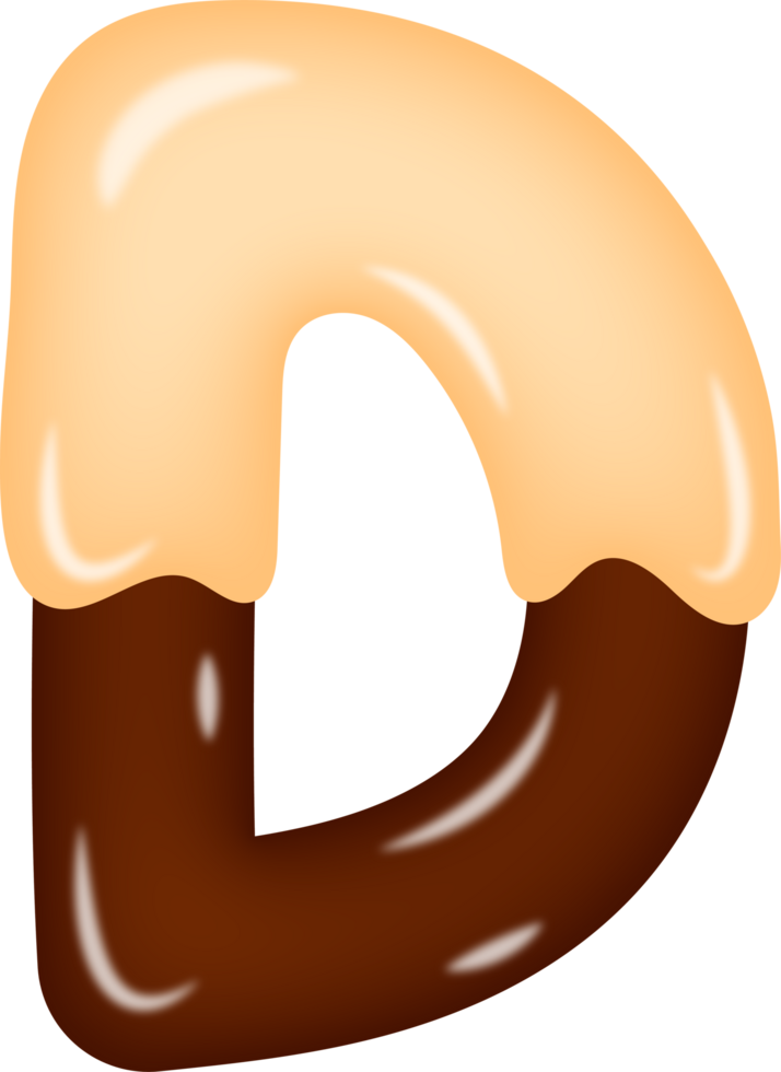 Ice Cream Chocolate Alphabet  Letter D png