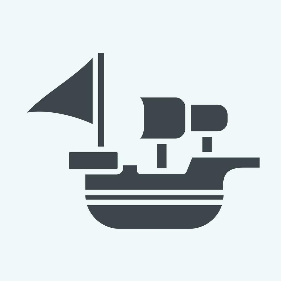 Icon Spanish Ship. related to Spain symbol. glyph style. simple design editable. simple illustration vector