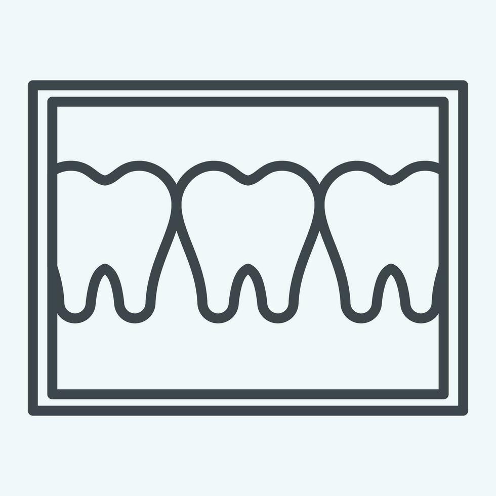 icono dental formación de imágenes relacionado a dental simbolo.linea estilo. sencillo diseño editable. sencillo ilustración vector