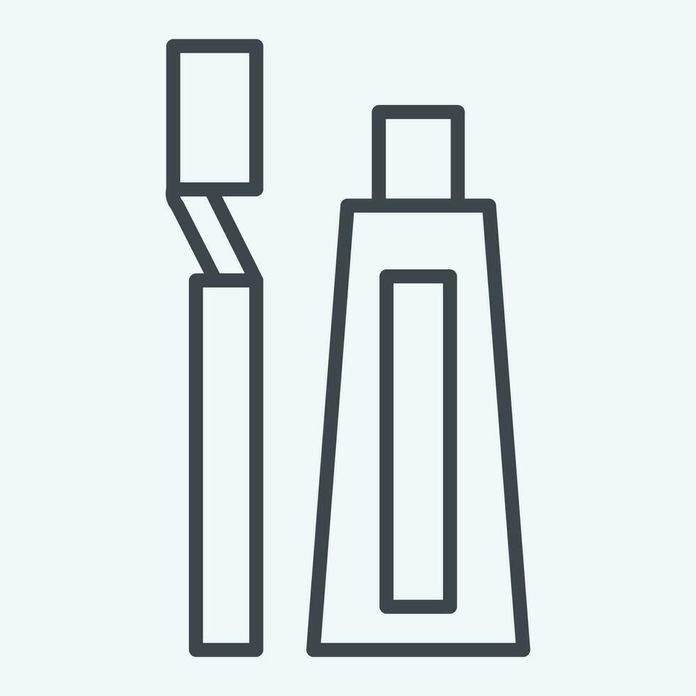 icono oral higiene. relacionado a dental simbolo.linea estilo. sencillo diseño editable. sencillo ilustración vector