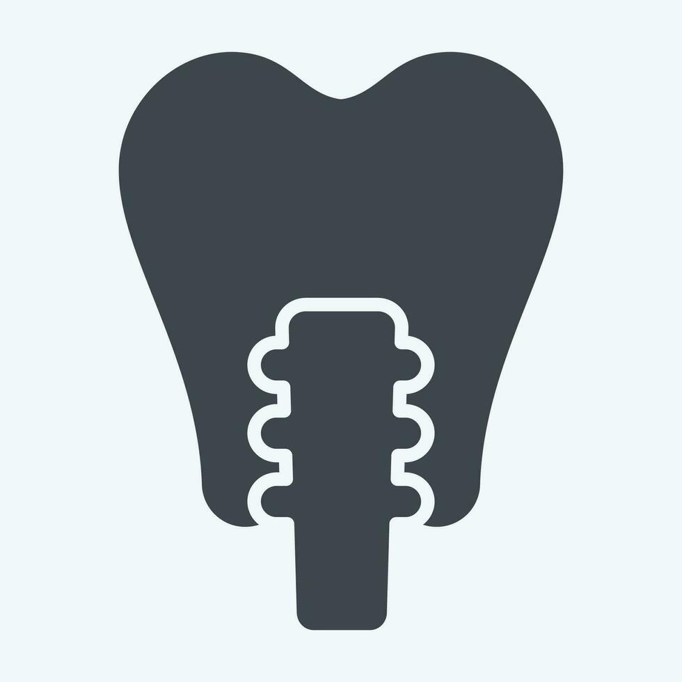 Icon Dental Prosthetics. related to Dental symbol. glyph style. simple design editable. simple illustration vector