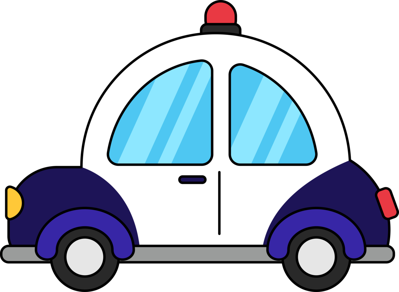 linda policía coche ilustración png