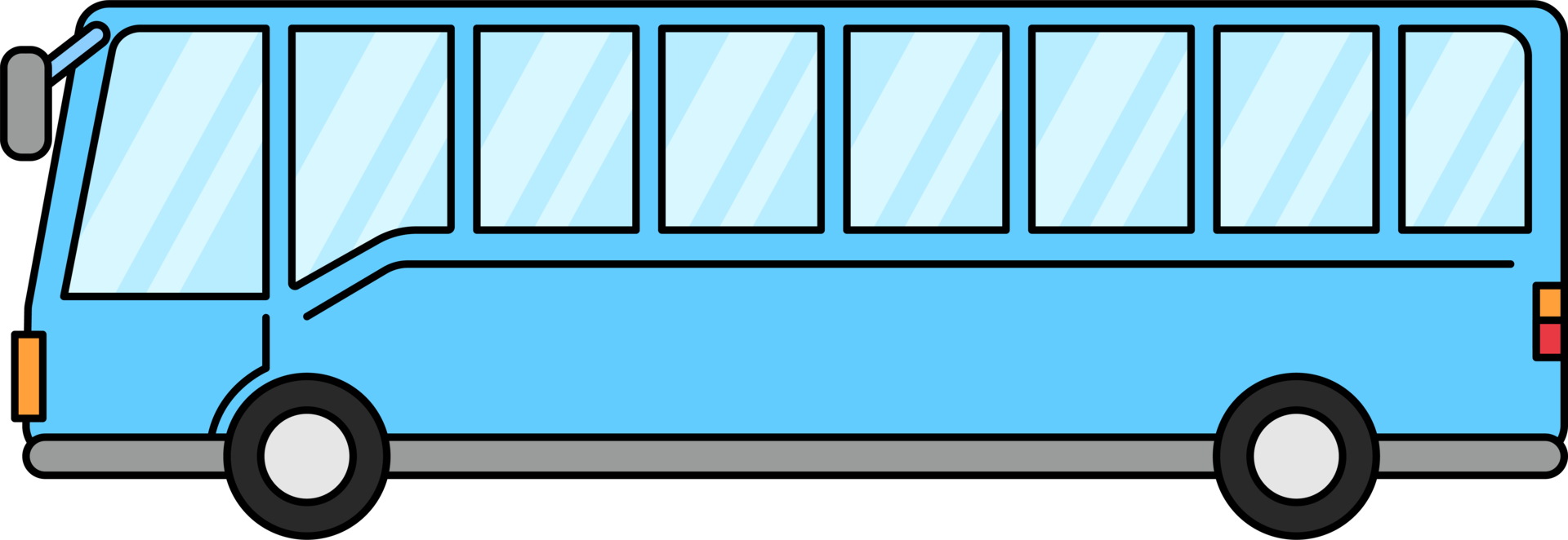 Cute Bus Illustration png