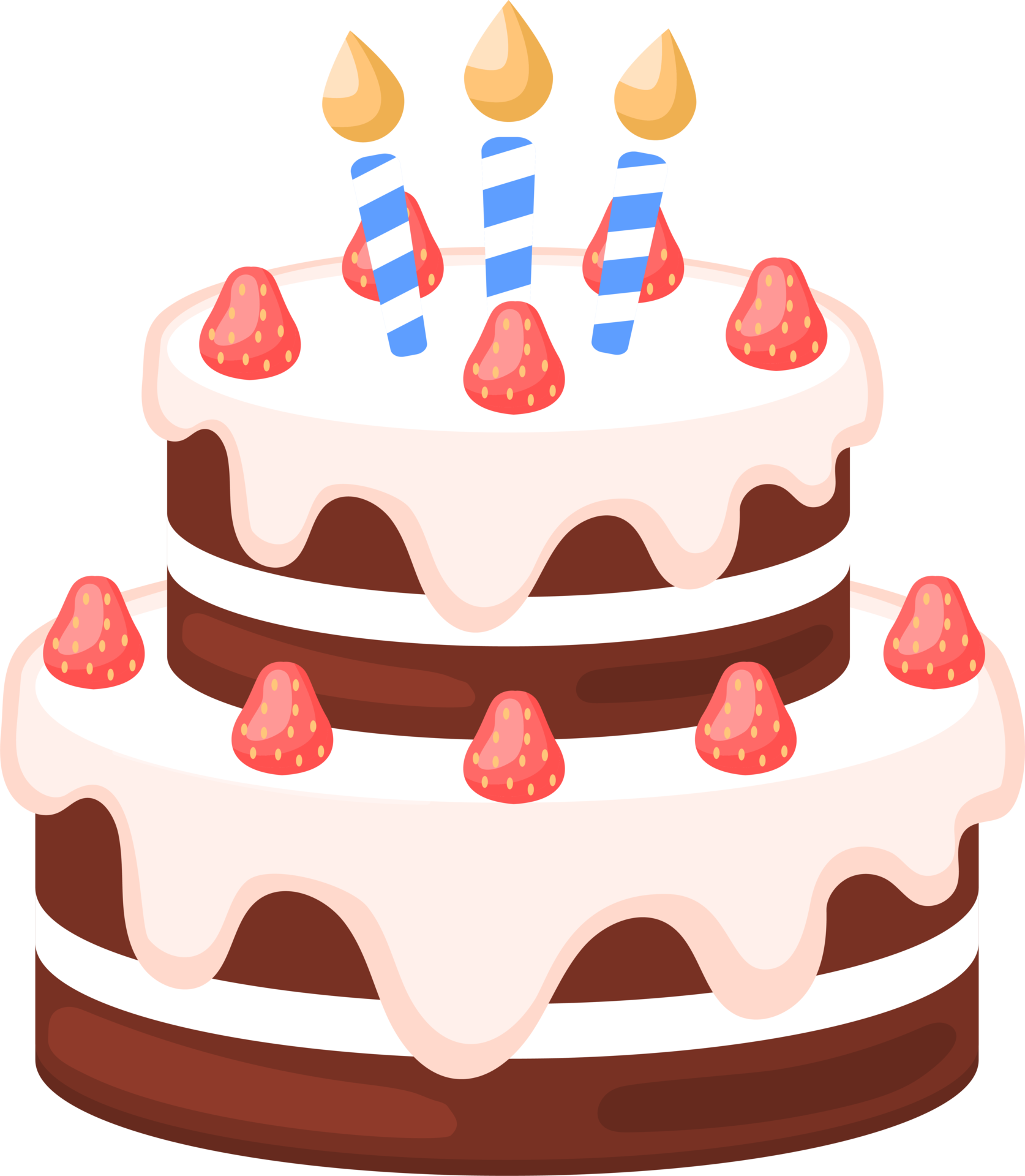 Birthday Cake With Candles Illustration 36273123 PNG