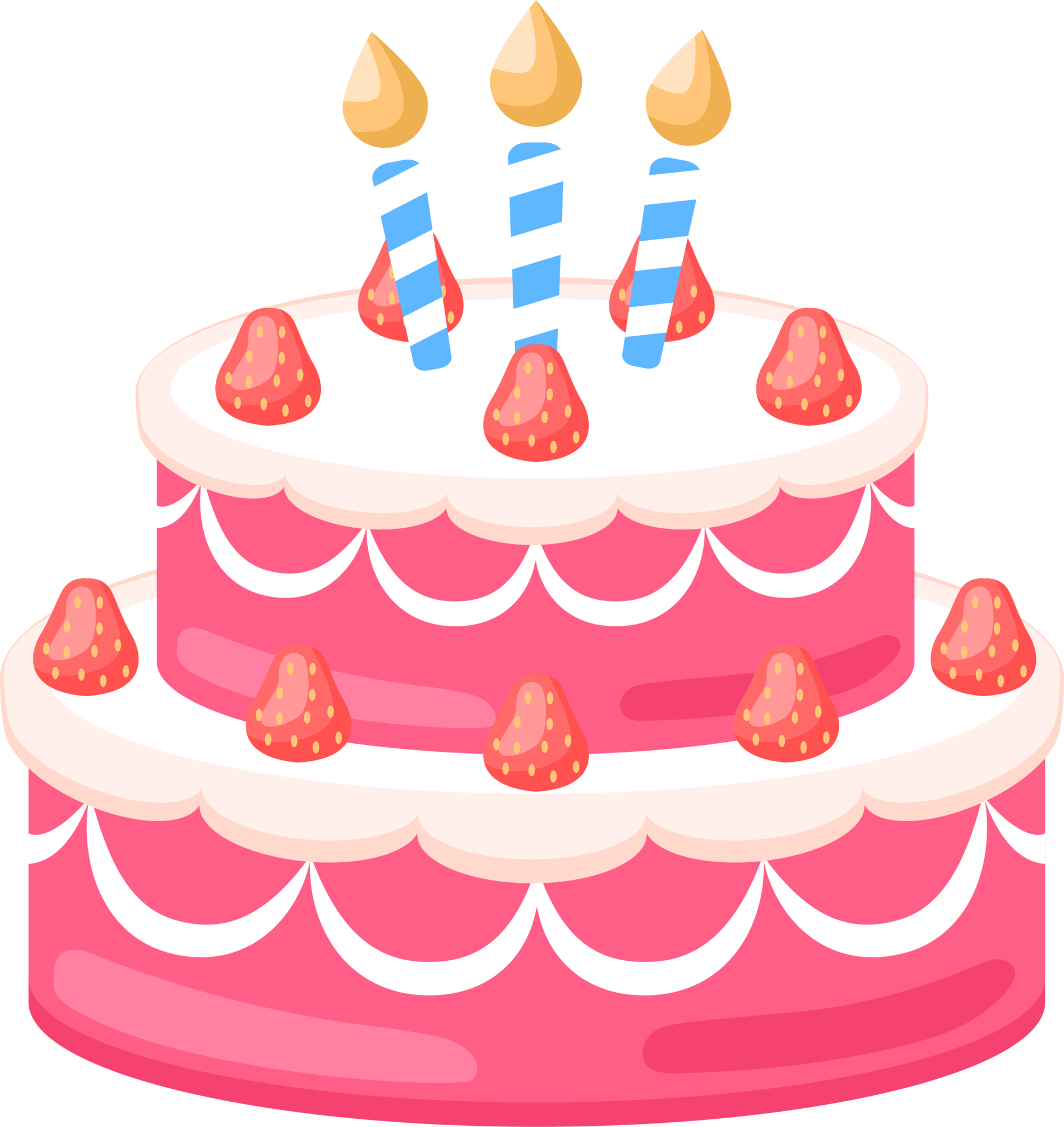 Birthday Cake With Candles Illustration 36273132 PNG