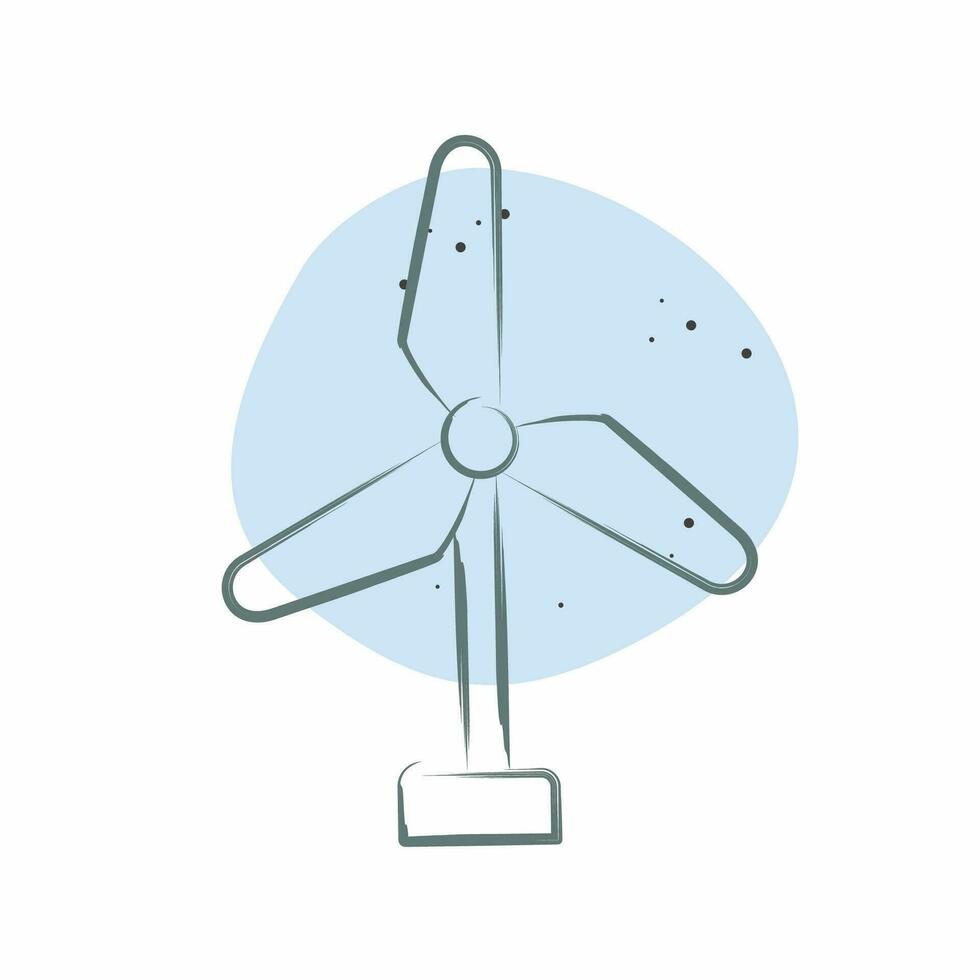 Icon Turbine. related to Spain symbol. Color Spot Style. simple design editable. simple illustration vector