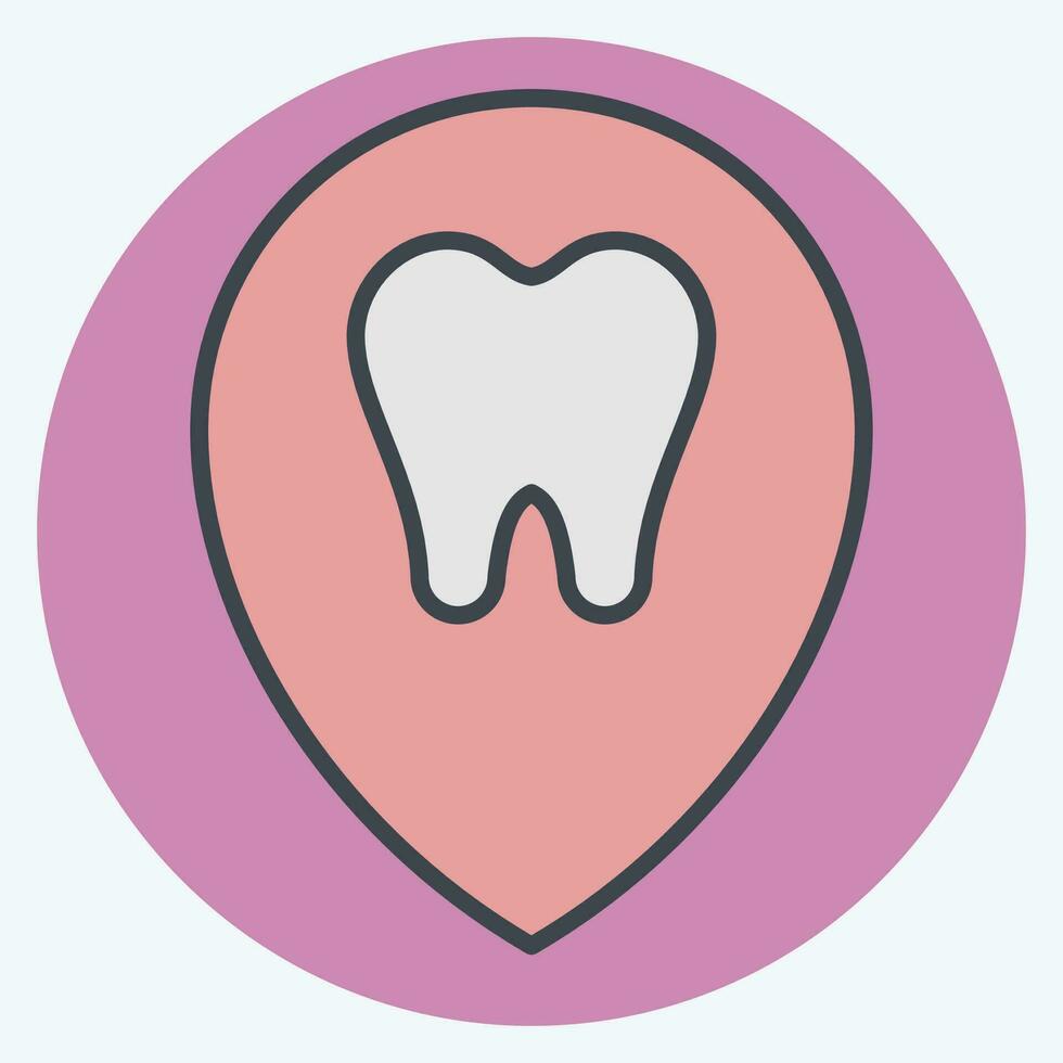 Icon Location. related to Dental symbol.color mate style. simple design editable. simple illustration vector
