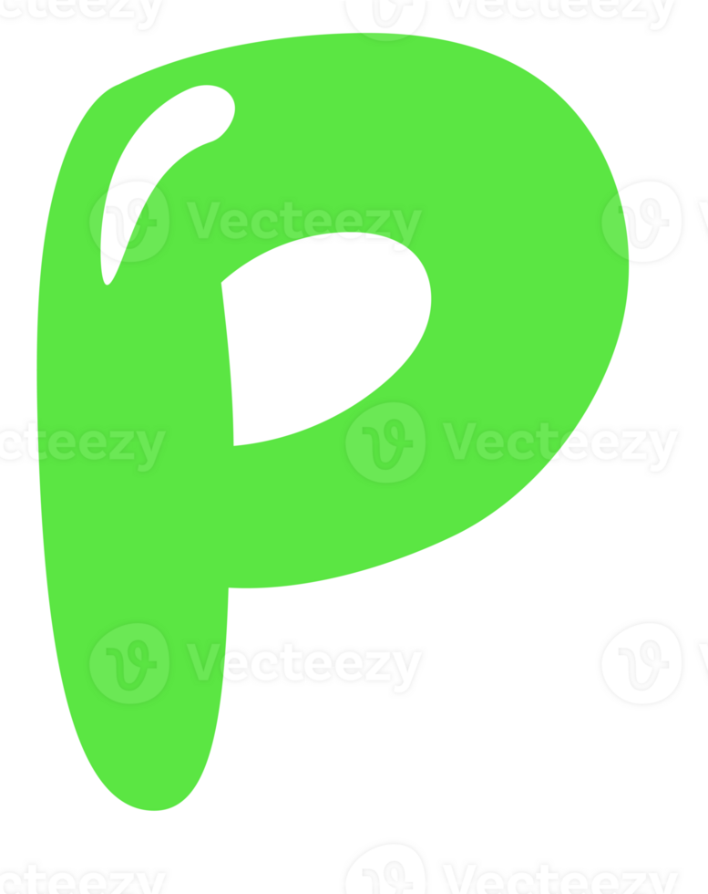 Cute Alphabet Letter P png