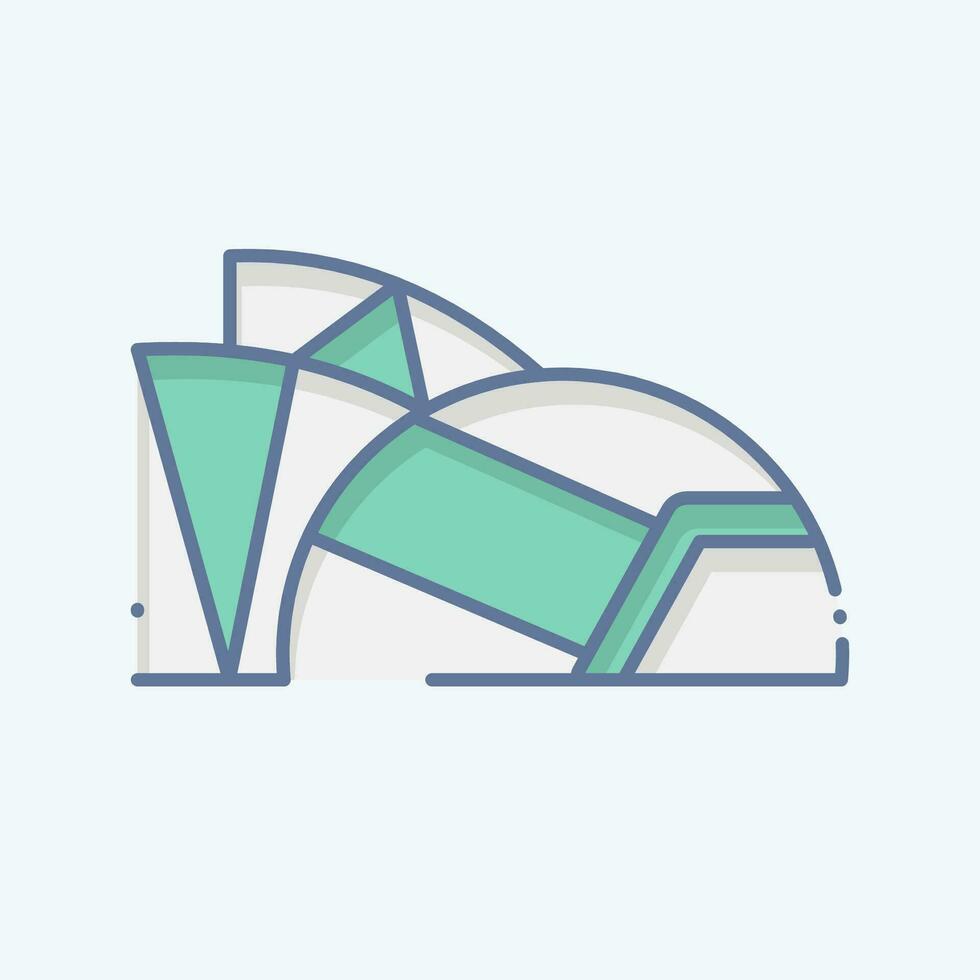 Icon City of Arts. related to Spain symbol. doodle style. simple design editable. simple illustration vector