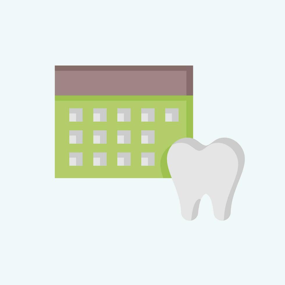 Icon Scheduling. related to Dental symbol. flat style. simple design editable. simple illustration vector