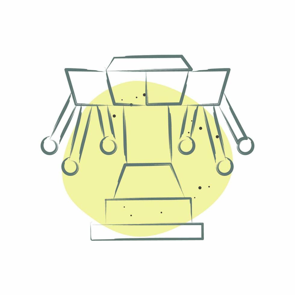 Icon Amusement Park. related to Spain symbol. Color Spot Style. simple design editable. simple illustration vector