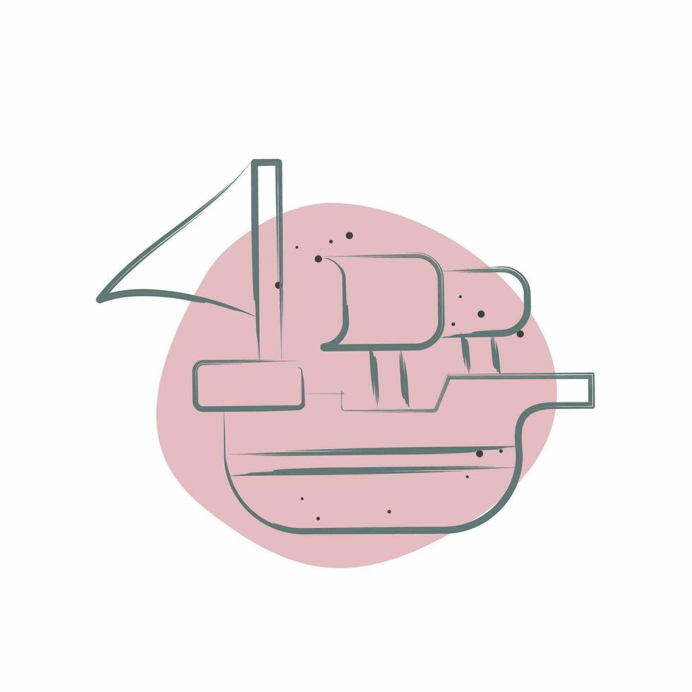 Icon Spanish Ship. related to Spain symbol. Color Spot Style. simple design editable. simple illustration vector
