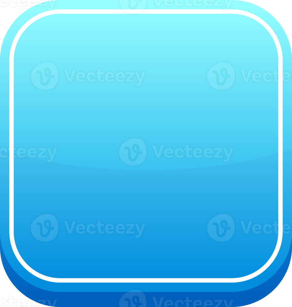 Modern Blue Technology Button png