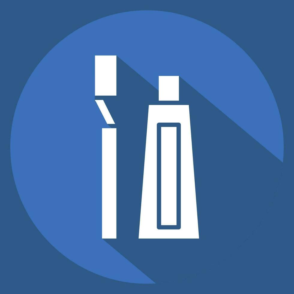 Icon Oral Hygiene. related to Dental symbol. long shadow style. simple design editable. simple illustration vector