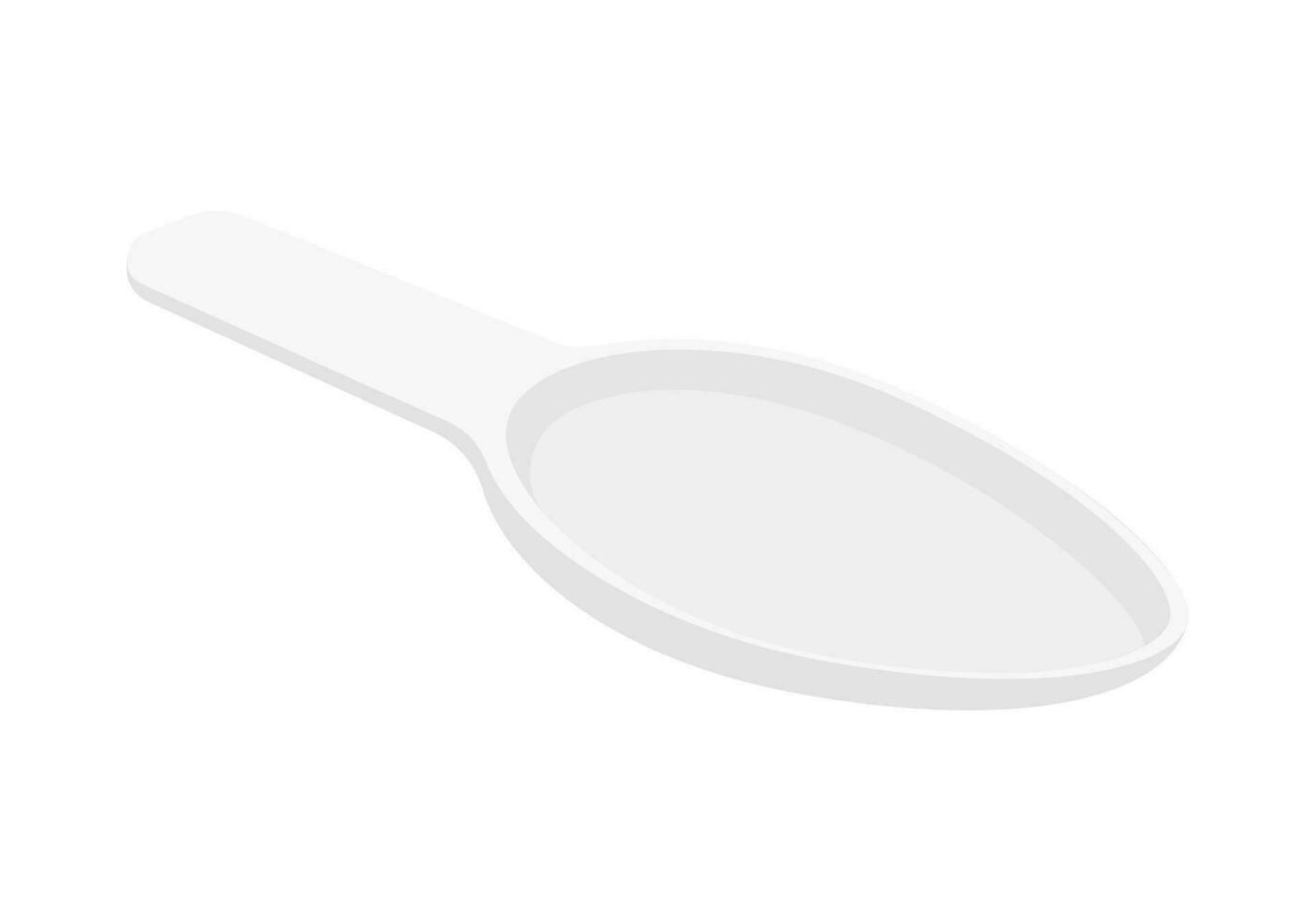 Empty dosage spoon for baby cough syrup or mixture. Measuring spoon for oral liquid medicine vector