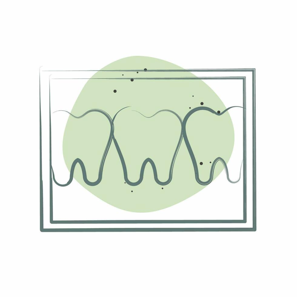 Icon Dental Imaging. related to Dental symbol. Color Spot Style. simple design editable. simple illustration vector