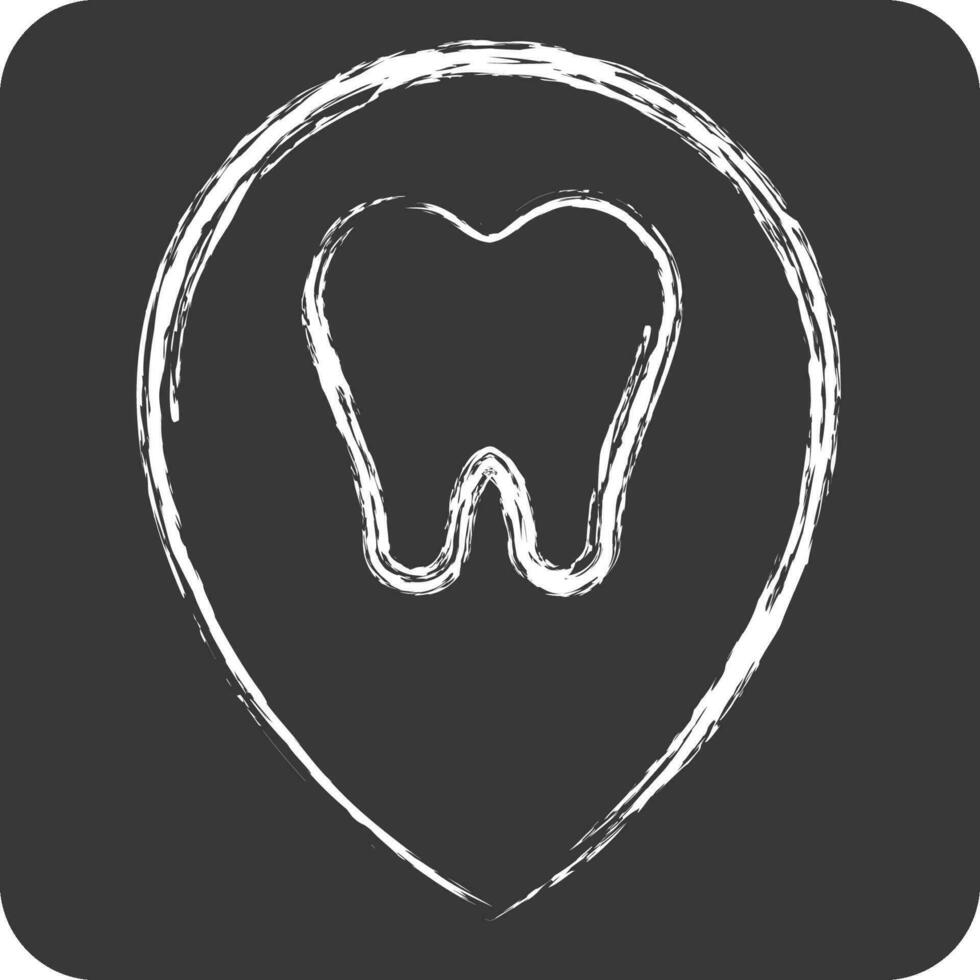 Icon Location. related to Dental symbol. chalk Style. simple design editable. simple illustration vector