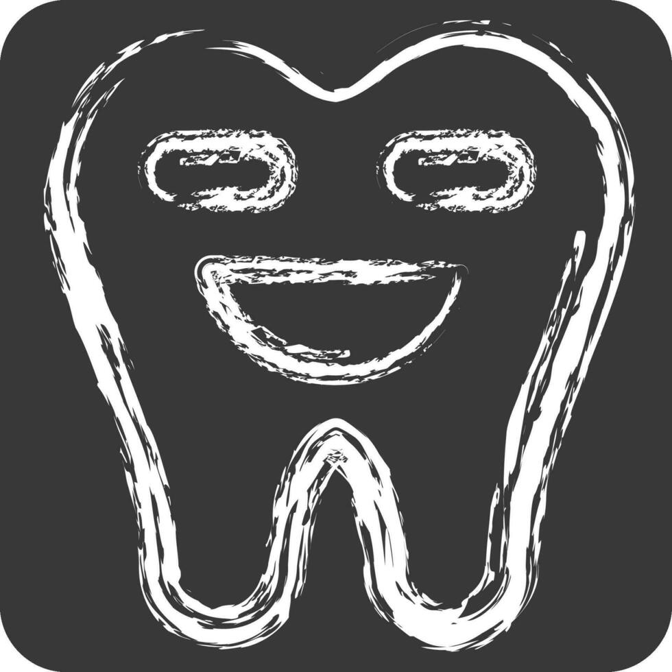 icono dental limpieza. relacionado a dental símbolo. tiza estilo. sencillo diseño editable. sencillo ilustración vector