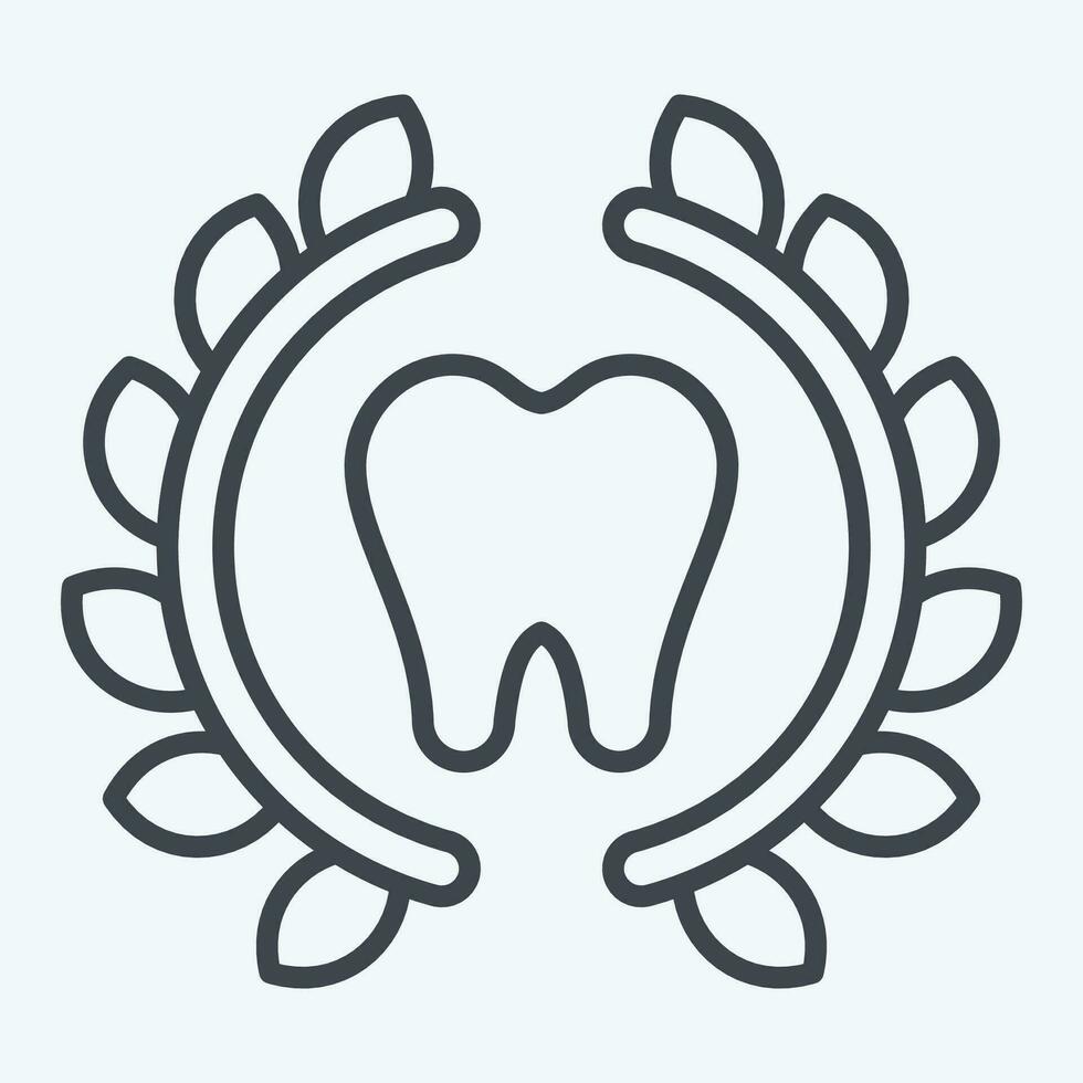 Icon Braces. related to Dental symbol.line style. simple design editable. simple illustration vector