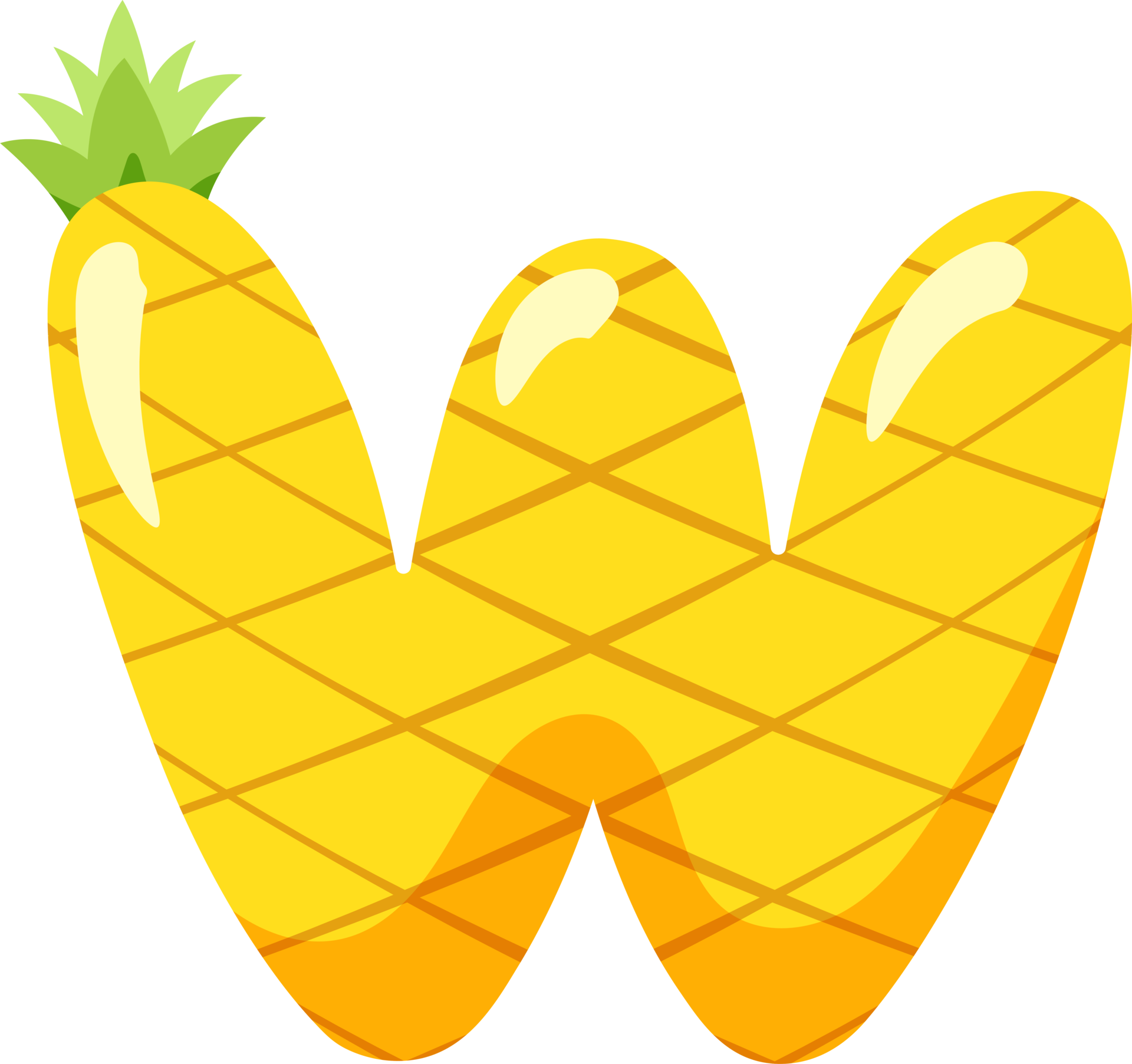 Pineapple Alphabet Letter W 36273504 PNG