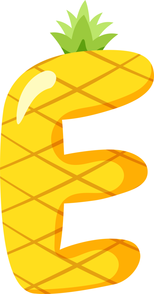 Pineapple Alphabet Letter E png