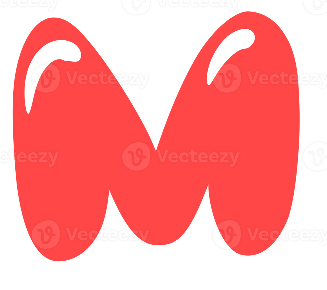Cute Alphabet Letter M png