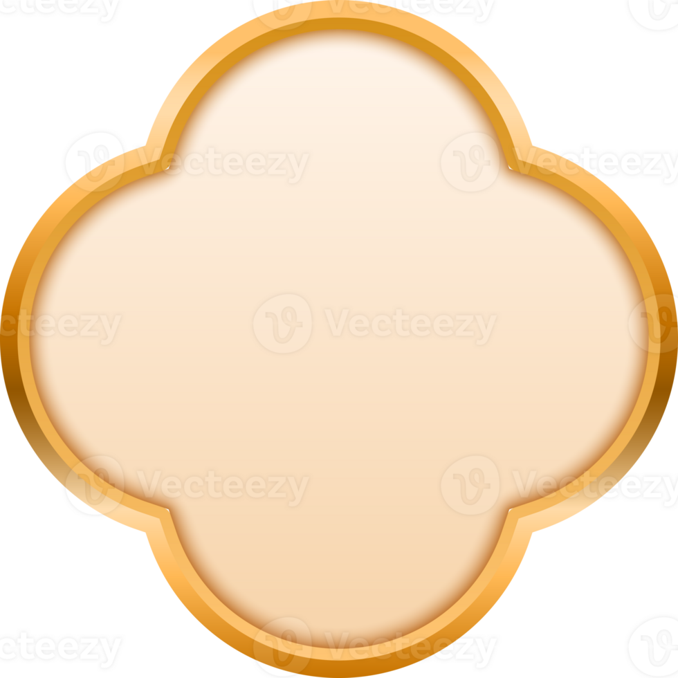 Button Luxury Border Golden png