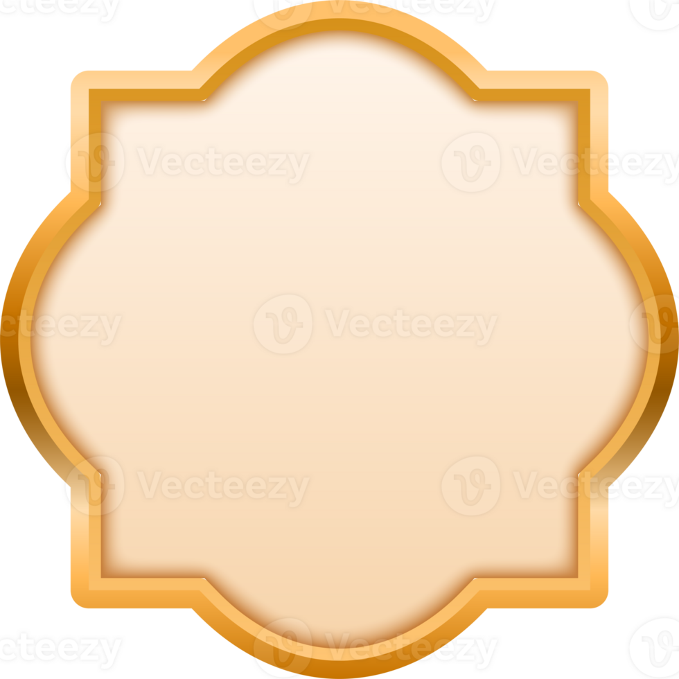 Button Luxury Border Golden png