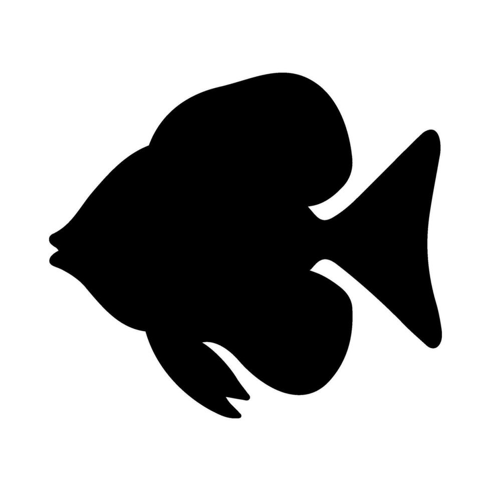 Tropical Fish Silhouette Illustration On Isolated Background 36273758 Tropical Fish Silhouette Illustration On Isolated Background Free Vector