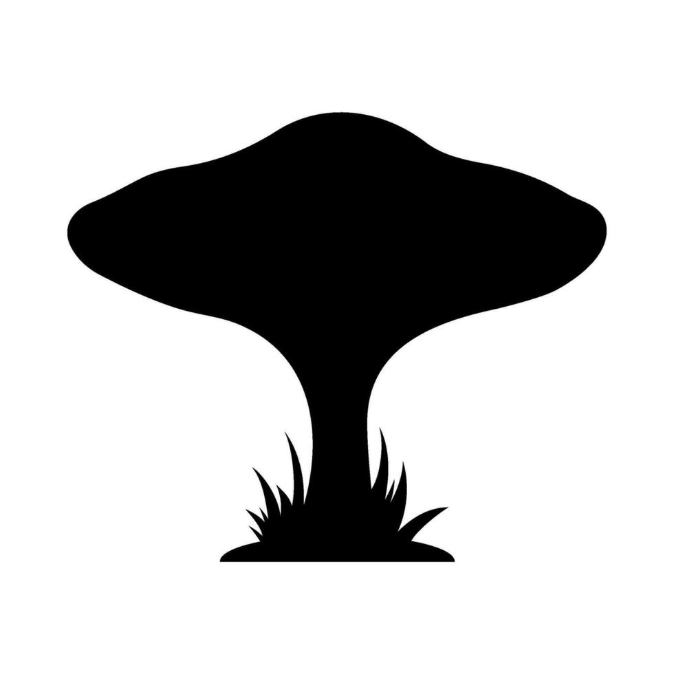 Mushrooms Silhouette Illustration On Isolated Background vector