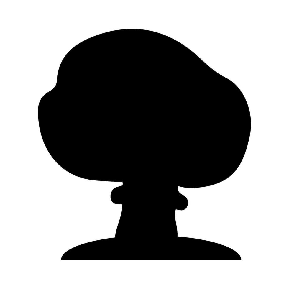 Mushrooms Silhouette Illustration On Isolated Background vector