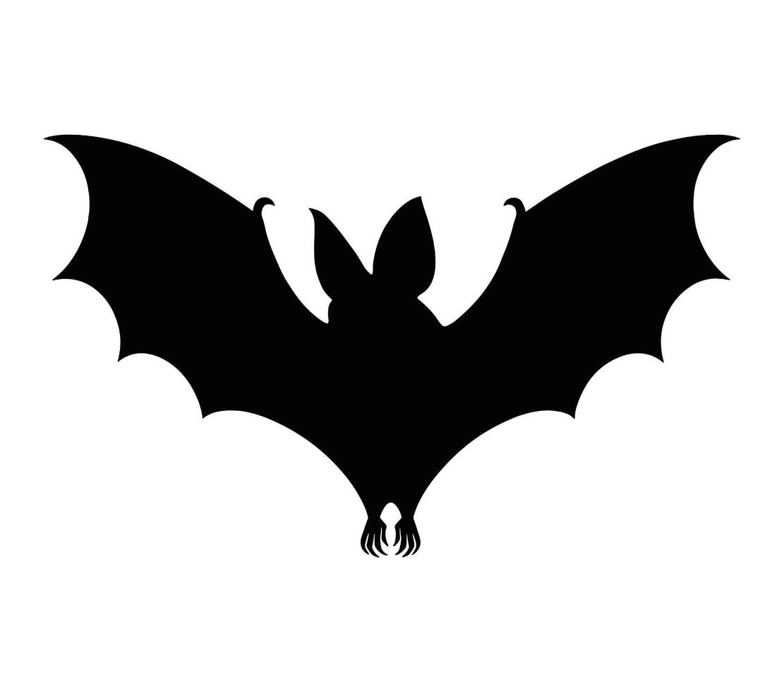 Aba roundleaf bat silhouette icon. Vector image.