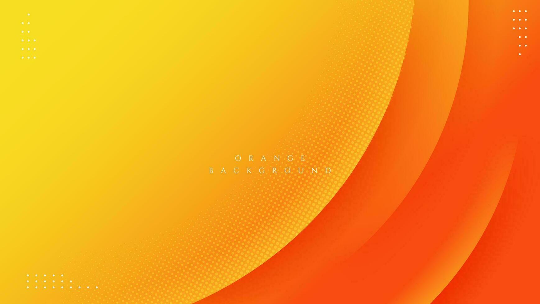 abstract yellow orange gradient background with halftone vector