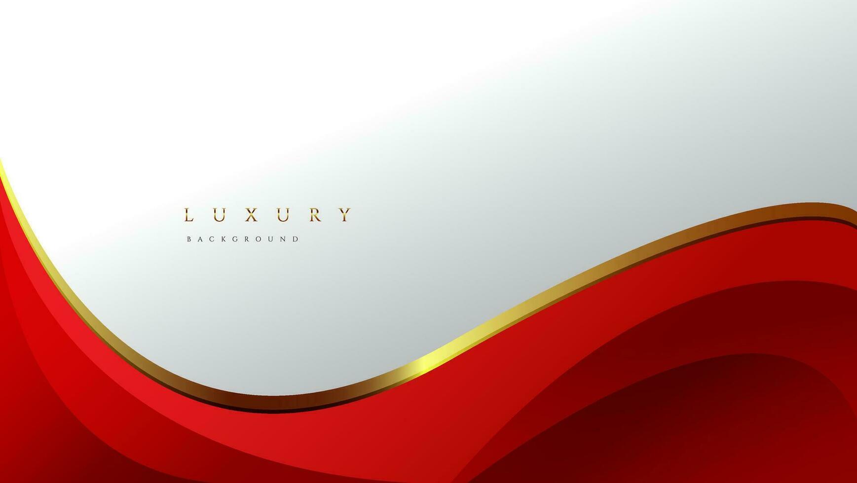 abstract red and gold background with wavy shape. corporate background design vector
